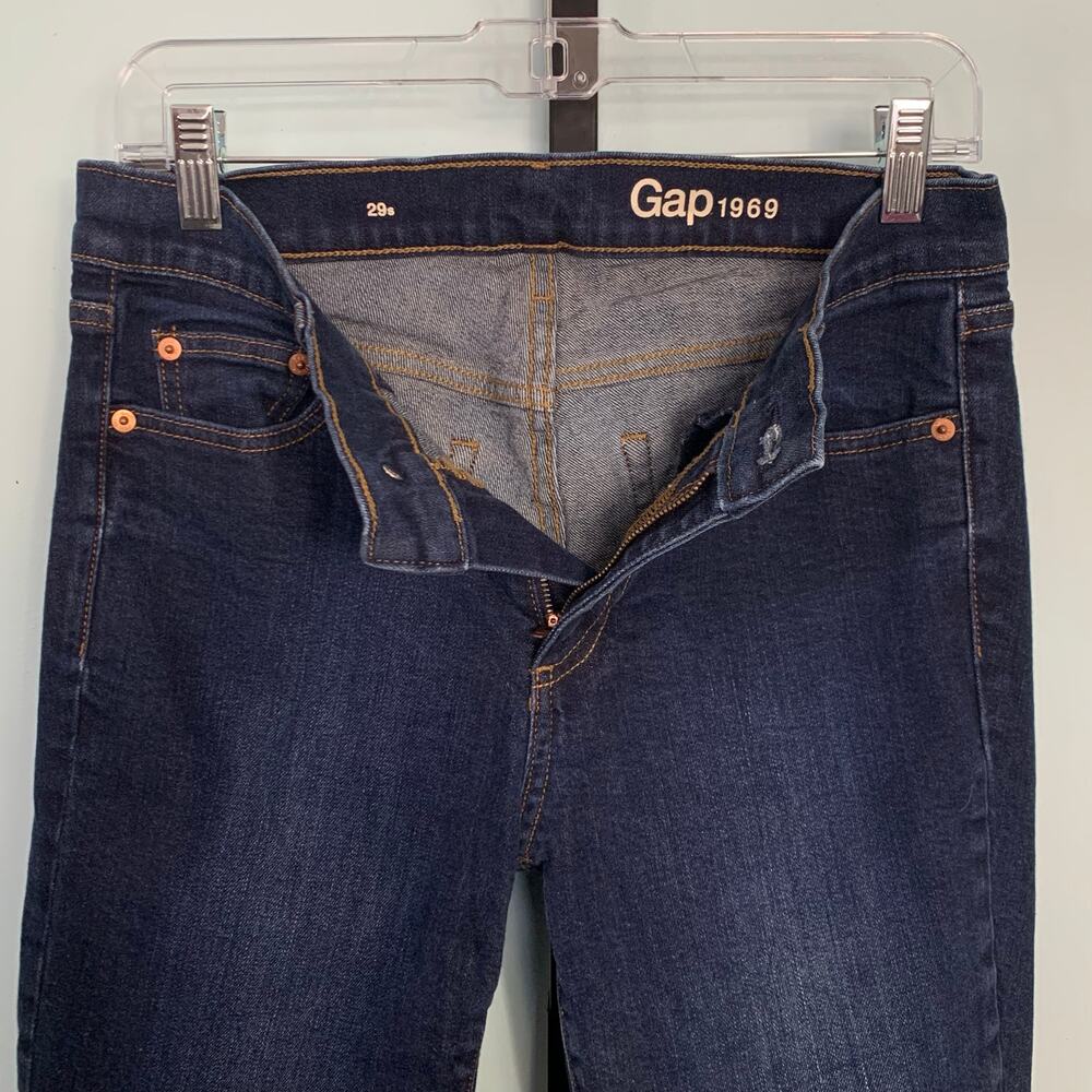 GAP Authentic Straight High Rise Jeans in Dark Indigo Size 29 Short - Picture 4 of 9